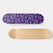 Kaleidoskop Lila Abstraktes Fraktal Psychedelisch Skateboard (Horizontal)
