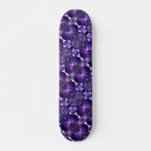Kaleidoskop Lila Abstraktes Fraktal Psychedelisch Skateboard (Vorne)