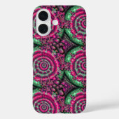 Kaleidoskop-magenta-Schwarz Case-Mate iPhone Hülle (Rückseite)