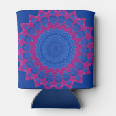 Kaleidoskop Magenta und Blauer Kreis Dosenkühler (Rückseite)