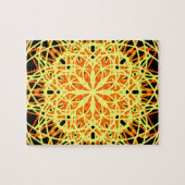 Kaleidoskop Mandala Art Energy Blumen Yellow Puzzle (Horizontal)