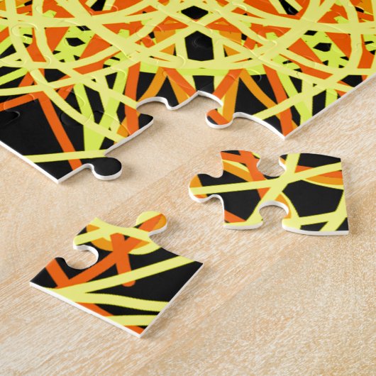 Kaleidoskop Mandala Art Energy Blumen Yellow Puzzle (Seite)