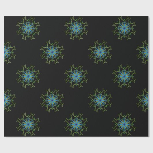 Kaleidoskop Mandala Art Gift Wrapping Paper 2 Geschenkpapier (Flach)