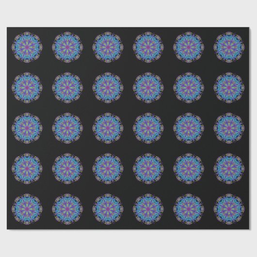 Kaleidoskop Mandala Art Joyful Colors Geschenkpapier (Flach)