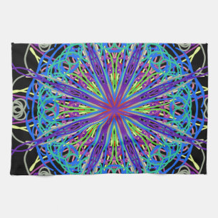 Kaleidoskop Mandala Art Joyful Colors Geschirrtuch