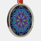 Kaleidoskop Mandala Art Joyful Colors Silbernes Ornament (Rechts)