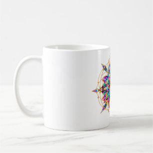 Kaleidoskop-Mandala-Auge-Kaffeetasse Kaffeetasse