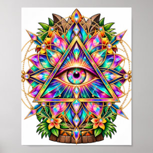 Kaleidoskop-Mandala-Auge Poster