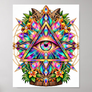 Kaleidoskop-Mandala-Auge Poster