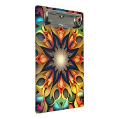 Kaleidoskop Mandala Blume Design-23091 Mini Klemmbrett (Schrägansicht)