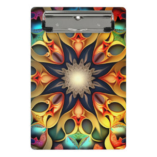 Kaleidoskop Mandala Blume Design-23091 Mini Klemmbrett