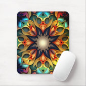 Kaleidoskop Mandala Blume Design-23091 Mousepad (Mit Mouse)