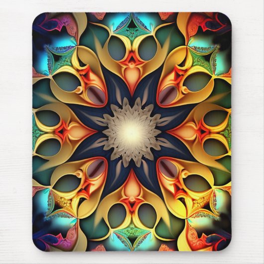 Kaleidoskop Mandala Blume Design-23091 Mousepad (Vorne)