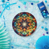Kaleidoskop Mandala Blume Design-23091 Pappteller (Party)
