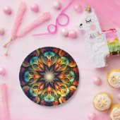 Kaleidoskop Mandala Blume Design-23091 Pappteller (Party)