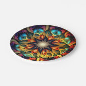 Kaleidoskop Mandala Blume Design-23091 Pappteller (Schrägansicht)