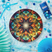 Kaleidoskop Mandala Blume Design-23091 Pappteller (Party)