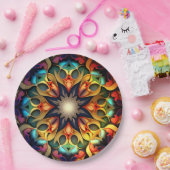 Kaleidoskop Mandala Blume Design-23091 Pappteller (Party)