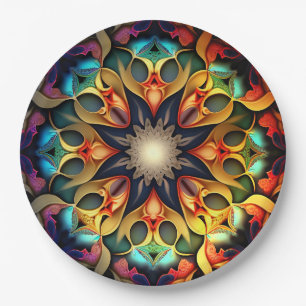 Kaleidoskop Mandala Blume Design-23091 Pappteller