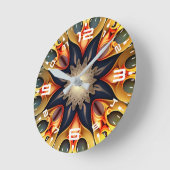 Kaleidoskop Mandala Blume Design-23091 Runde Wanduhr (Winkel)