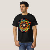 Kaleidoskop Mandala Blume Design-23091 T-Shirt (Vorne ganz)