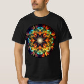 Kaleidoskop Mandala Blume Design-23091 T-Shirt (Vorderseite)