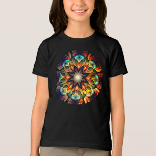 Kaleidoskop Mandala Blume Design-23091 Tri-Blend Shirt
