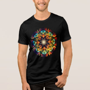 Kaleidoskop Mandala Blume Design-23091 Tri-Blend Shirt