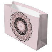 Kaleidoskop, Mandala Große Geschenktüte (Rückseite Schrägansicht)