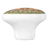 Kaleidoskop Mandala Keramik Knopf grün orange Keramikknauf (Seitenansicht)