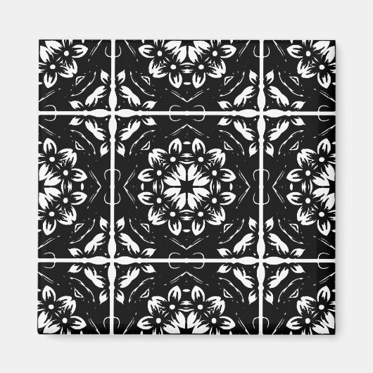 Kaleidoskop-Mandala-Kunst Magnet (Vorne)