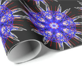 Kaleidoskop mandala kunst schwarz-weiß geschenkpapier (Rolleneckpunkt)