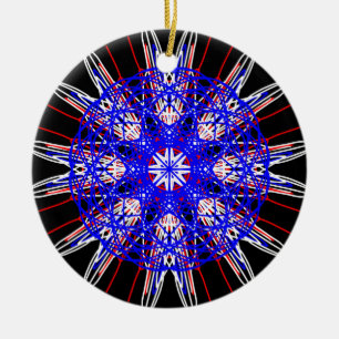 Kaleidoskop mandala kunst schwarz-weiß keramikornament
