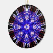 Kaleidoskop mandala kunst schwarz-weiß keramikornament (Links)