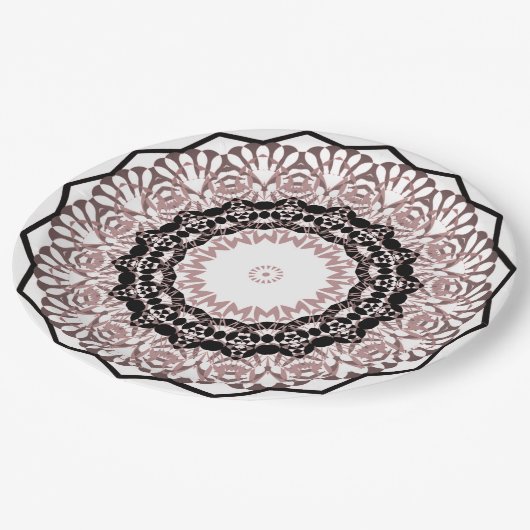 Kaleidoskop, Mandala Pappteller (Schrägansicht)