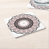 Kaleidoskop, Mandala Rechteckiger Pappuntersetzer (angewinkelt)