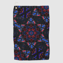 Kaleidoskop mit Hexagon, blau bis lachsfarbig