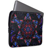 Kaleidoskop mit Hexagon, blau bis lachsfarbig Laptopschutzhülle (Vorne Rechts)