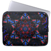 Kaleidoskop mit Hexagon, blau bis lachsfarbig Laptopschutzhülle (Vorderseite)