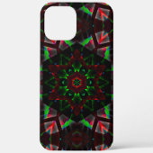 Kaleidoskop mit Hexagon, grün und rot Case-Mate iPhone Hülle (Rückseite)