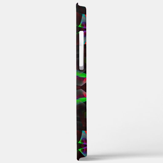 Kaleidoskop mit Hexagon, grün und rot Case-Mate iPhone Hülle (Rückseite / Links)