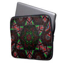 Kaleidoskop mit Hexagon, grün und rot