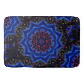 Kaleidoskop mit Kreis, Lachs mit blauem Gefälle Badematte (Vorderseite)