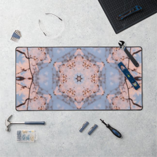 Kaleidoskop Morning Blue & Frost Pink Schreibtischunterlage