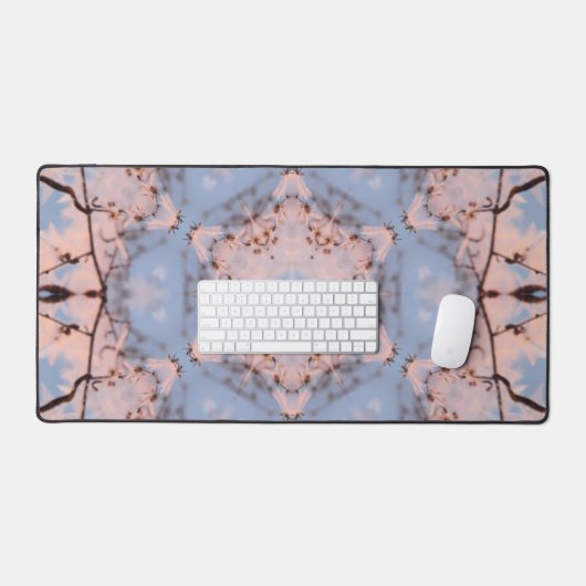 Kaleidoskop Morning Blue & Frost Pink Schreibtischunterlage (Tastatur & Maus)