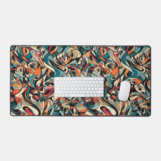 Kaleidoskop of Whimsical Curves Schreibtischunterlage (Tastatur & Maus)