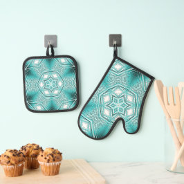 Kaleidoskop Ofenhandschuh & Topflappen-Set