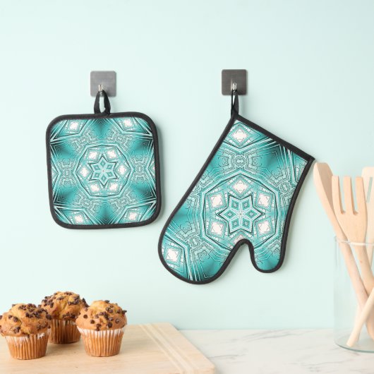 Kaleidoskop Ofenhandschuh & Topflappen-Set (Insitu (Hängend))