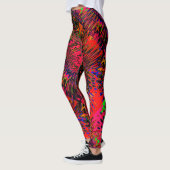 Kaleidoskop Orange Rot Grün Leggings (Links)