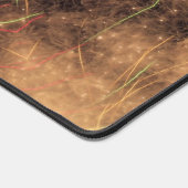 Kaleidoskop Orange Schwarzer Hintergrund Schreibtischunterlage (Ecke)